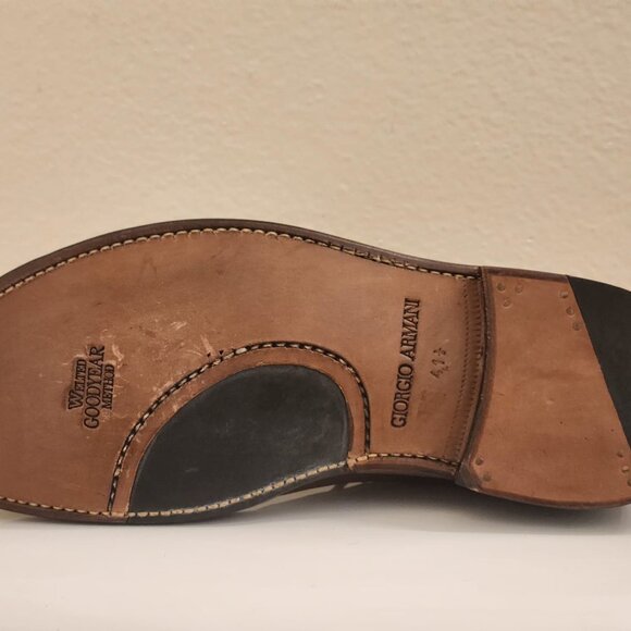 Giorgio Armani brown leather Oxford shoes main image 13